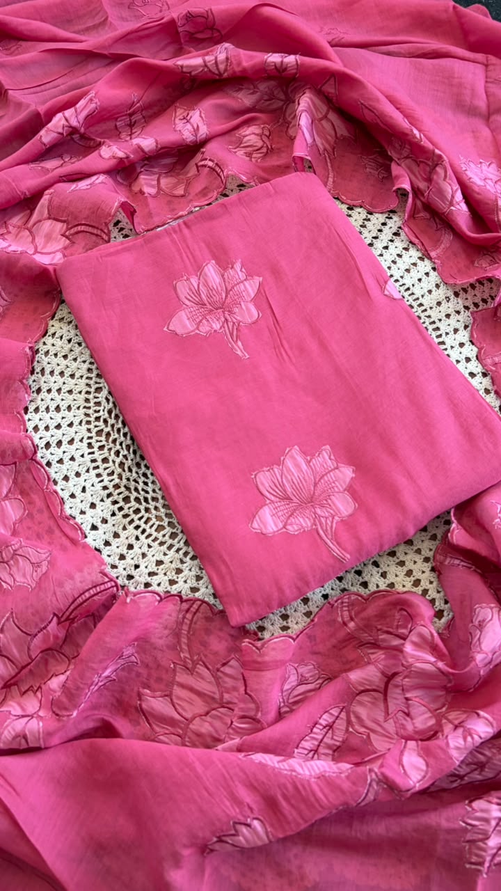 Mul Chanderi Unstitched Salwar Set[GUH153]