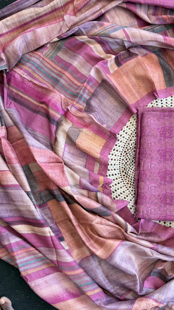 Semi Tussar Salwar Set  [GUH136]