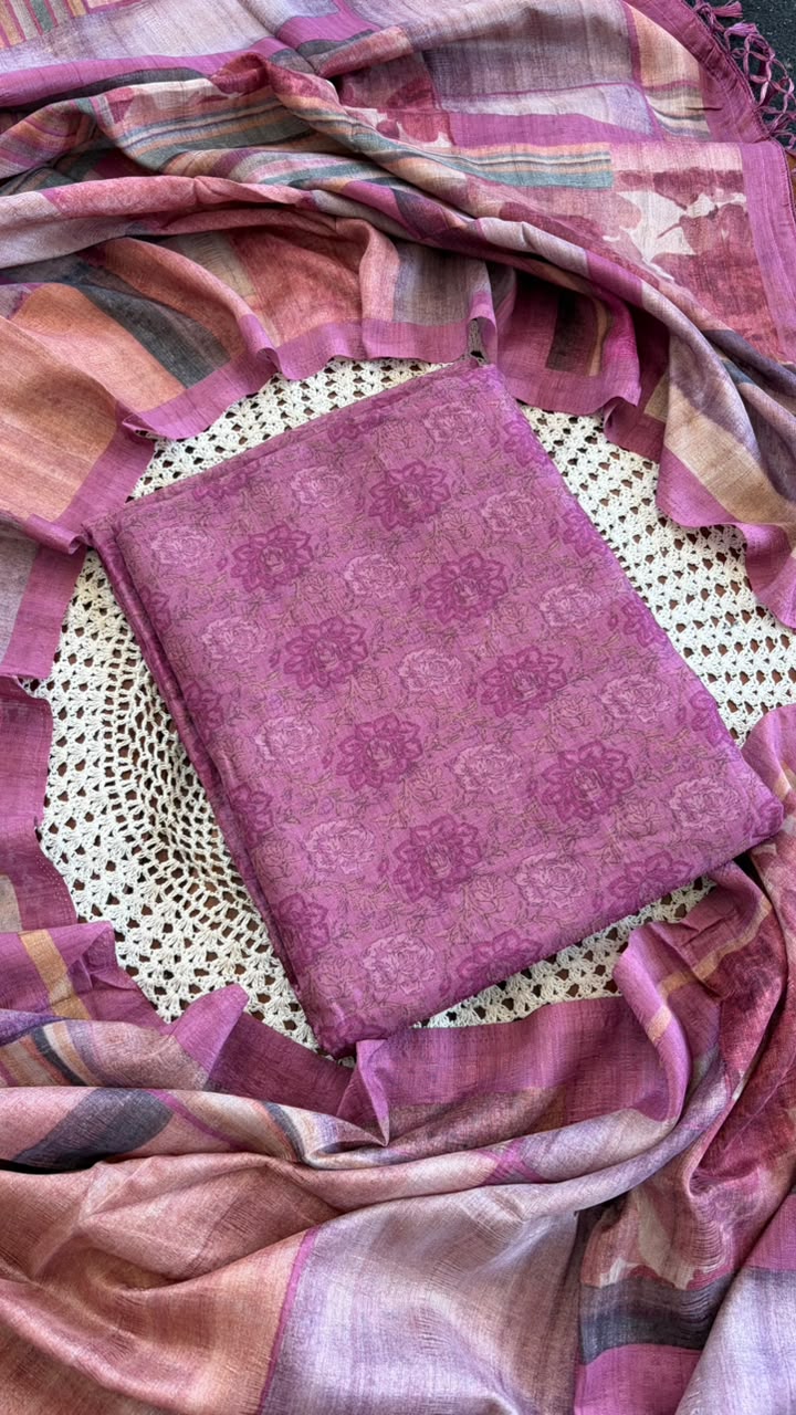 Semi Tussar Salwar Set  [GUH136]