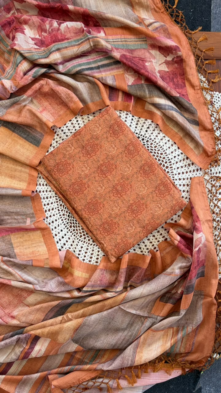 Semi Tussar Salwar Set [GUH139]