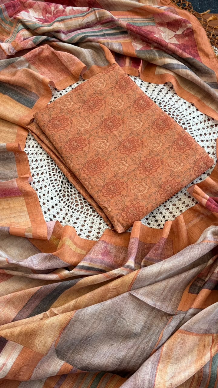 Semi Tussar Salwar Set [GUH139]