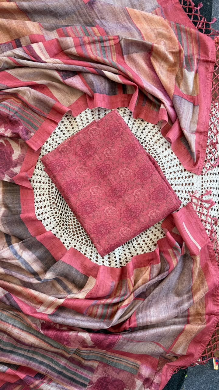 Semi Tussar Salwar Set [GUH134]