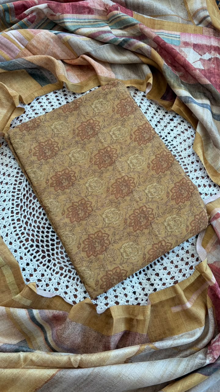 Semi Tussar Salwar Set [GUH137]