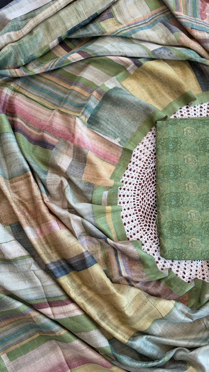 Semi Tussar Salwar Set [GUH133]