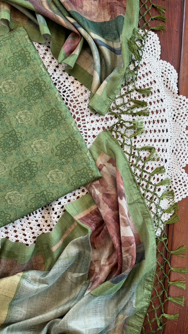 Semi Tussar Salwar Set [GUH133]