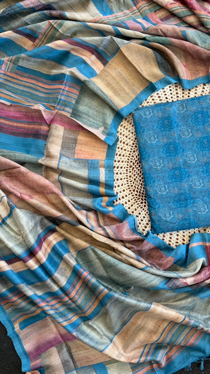 Semi Tussar Salwar Set [GUH135]