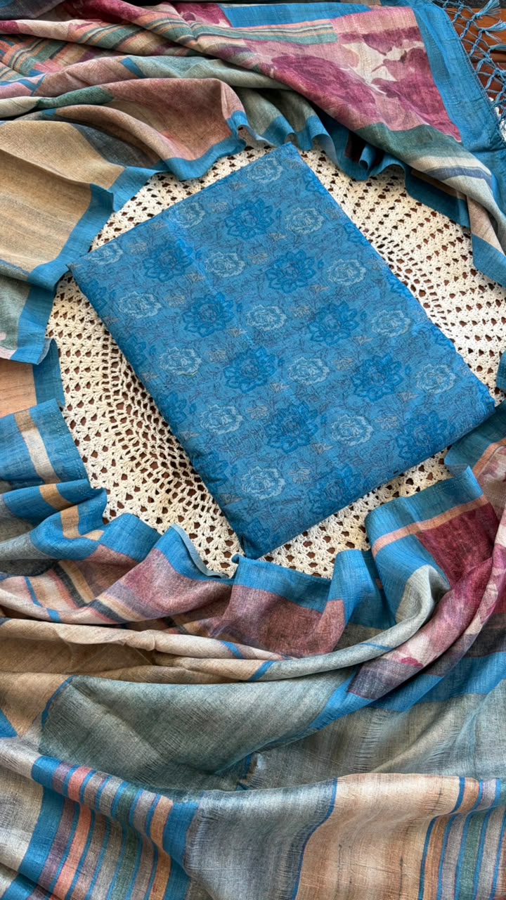 Semi Tussar Salwar Set [GUH135]