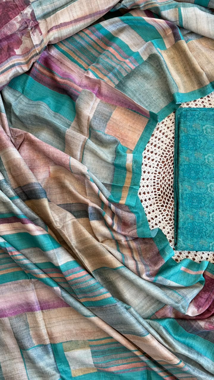 Semi Tussar Salwar Set [GUH138]