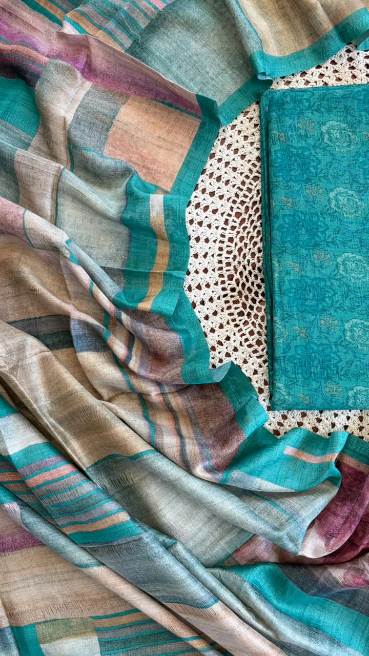 Semi Tussar Salwar Set [GUH138]