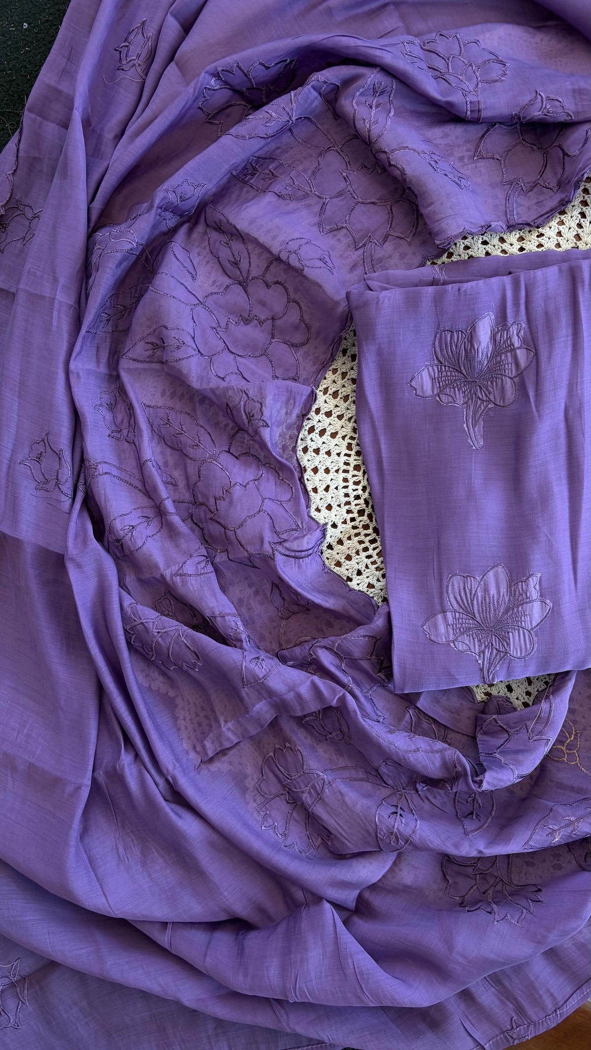Mul Chanderi Unstitched Salwar Set [GUH157]