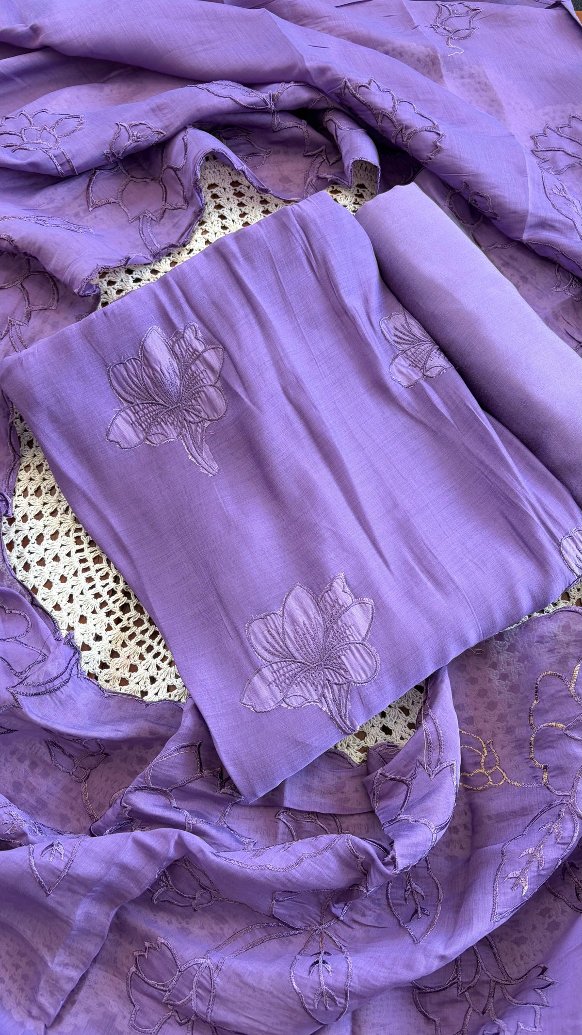 Mul Chanderi Unstitched Salwar Set [GUH157]