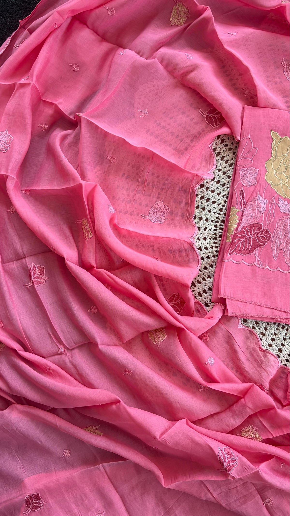 Premium Mul Chanderi Unstitched Salwar Suit [GUH128]
