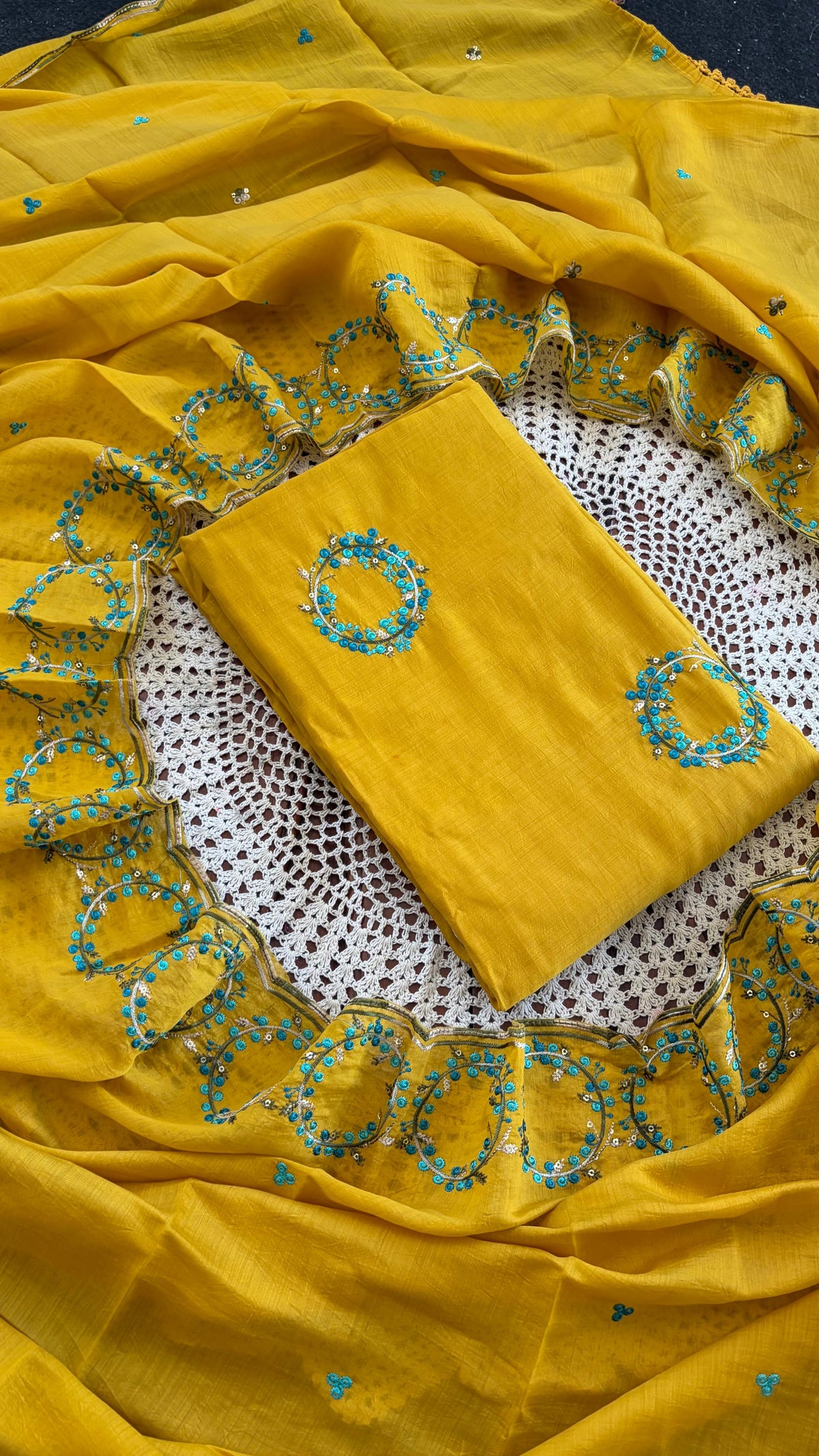 Premium Mul Chanderi Unstitched Salwar Suit [GUH144]