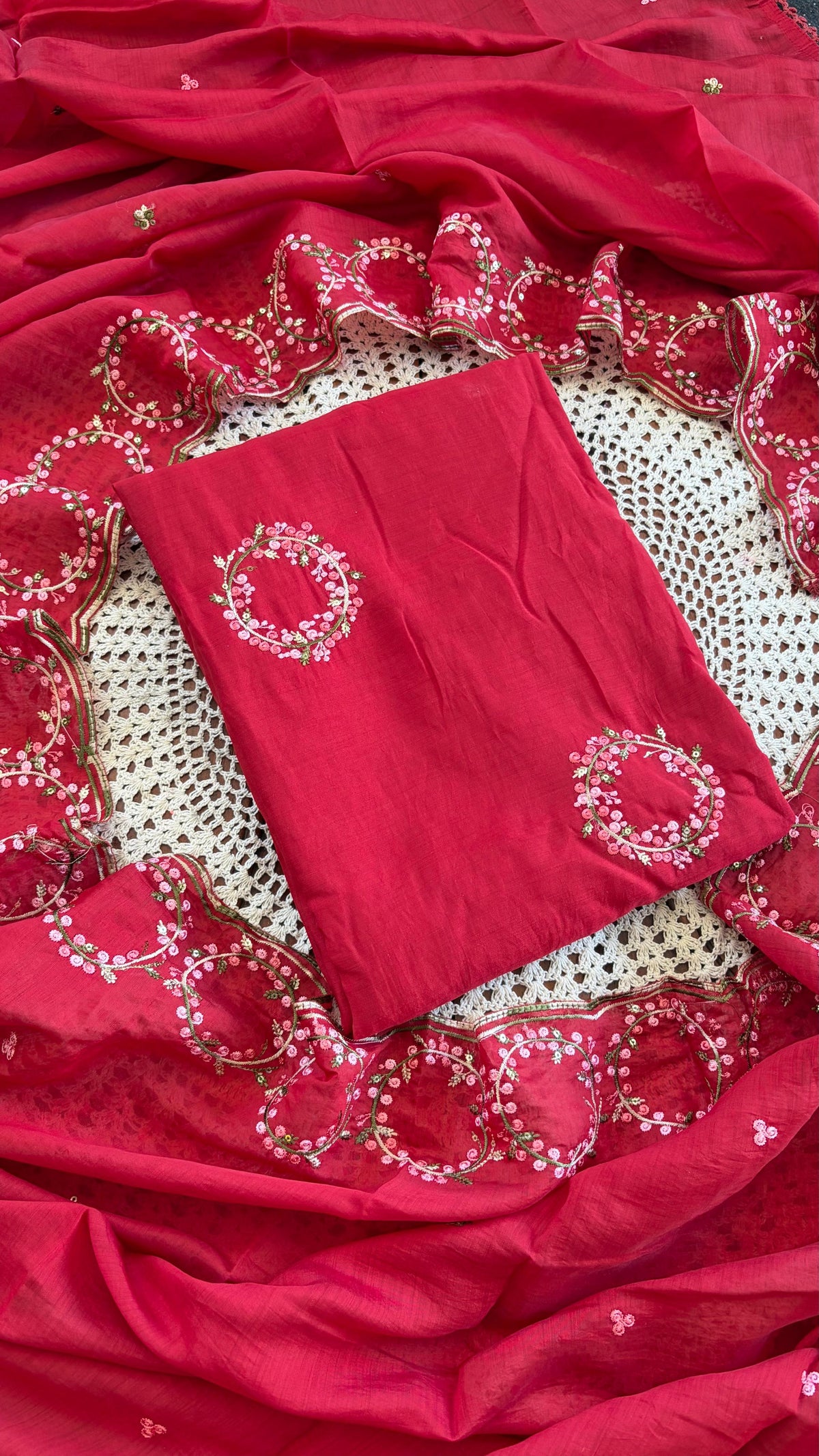 Premium Mul Chanderi Unstitched Salwar Suit [GUH145]