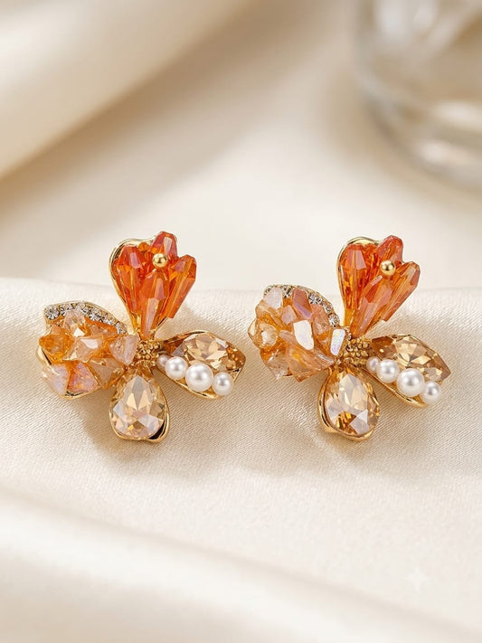 Elegant Floral Earrings [J96]