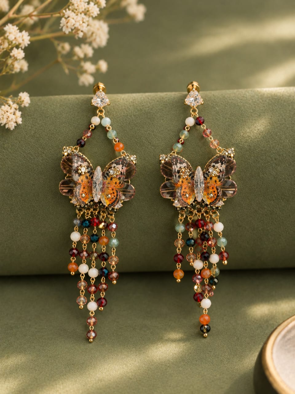Elegant Butterfly Statement Earrings [J93]