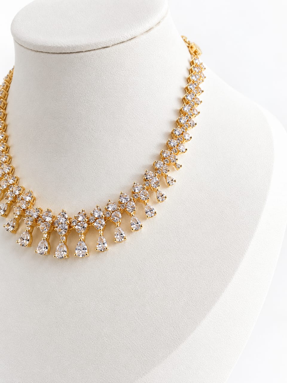 Diamond Lookalike Designer Necklace with Matching Earrings [J84]
