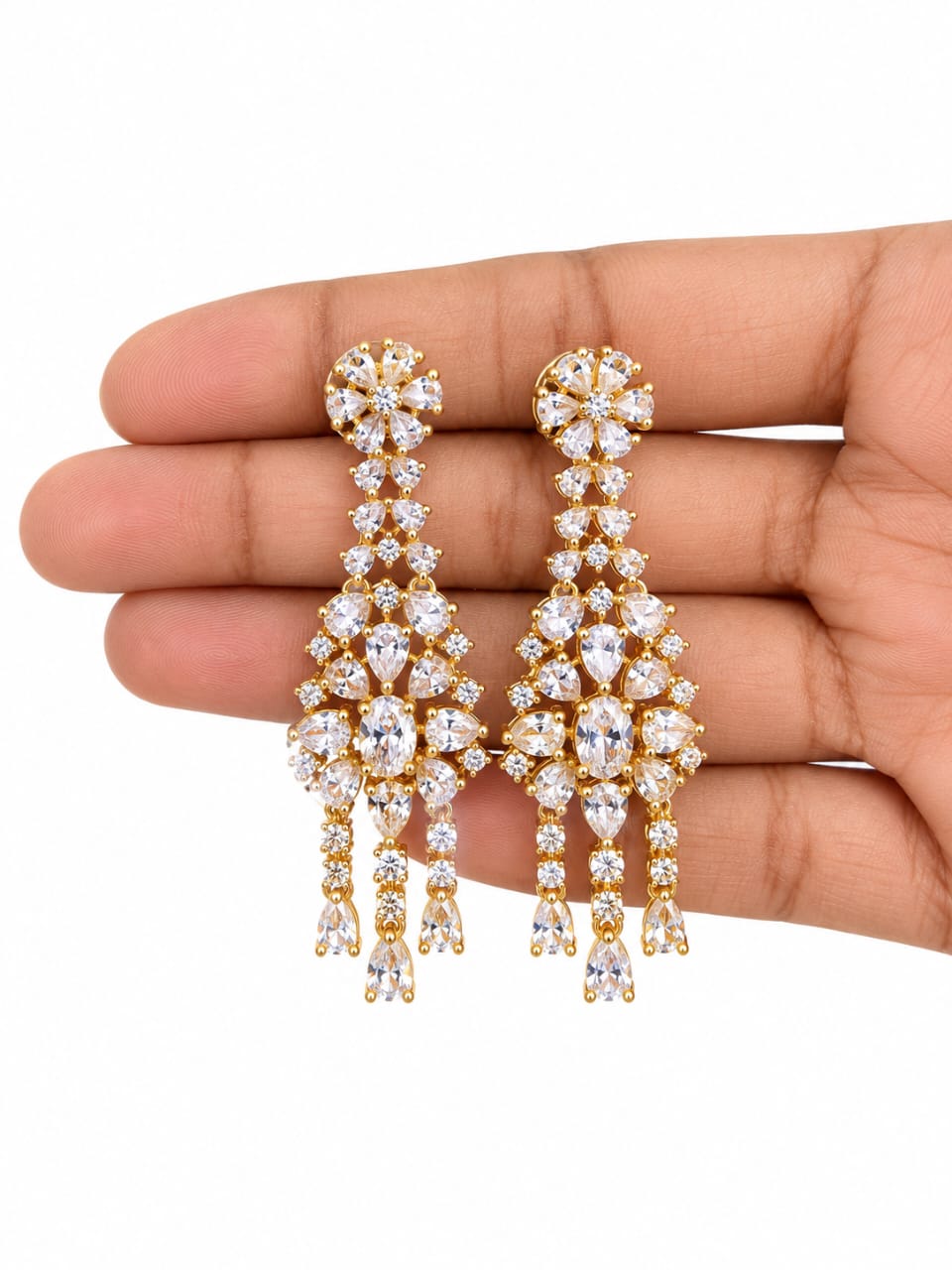 Diamond Lookalike Designer Necklace with Matching Earrings [J84]