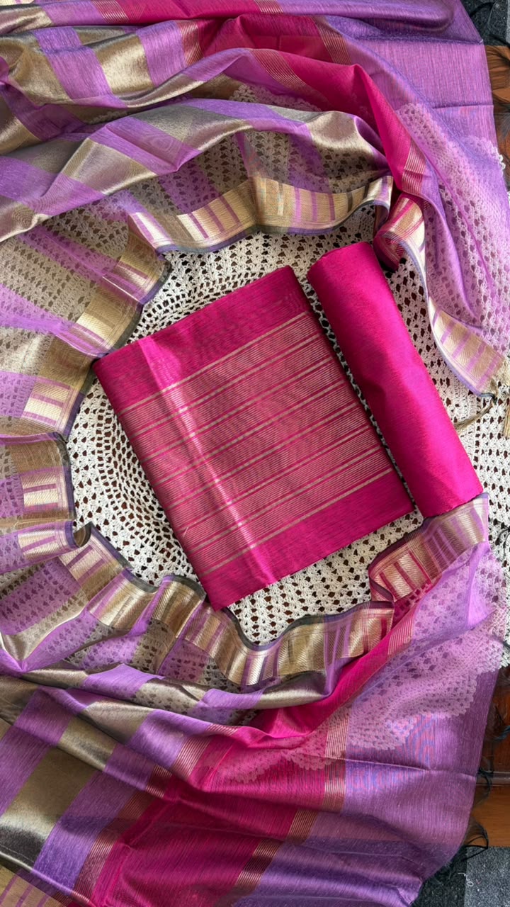 Slub Banarasi Unstitched Salwar Suit [GUH280]