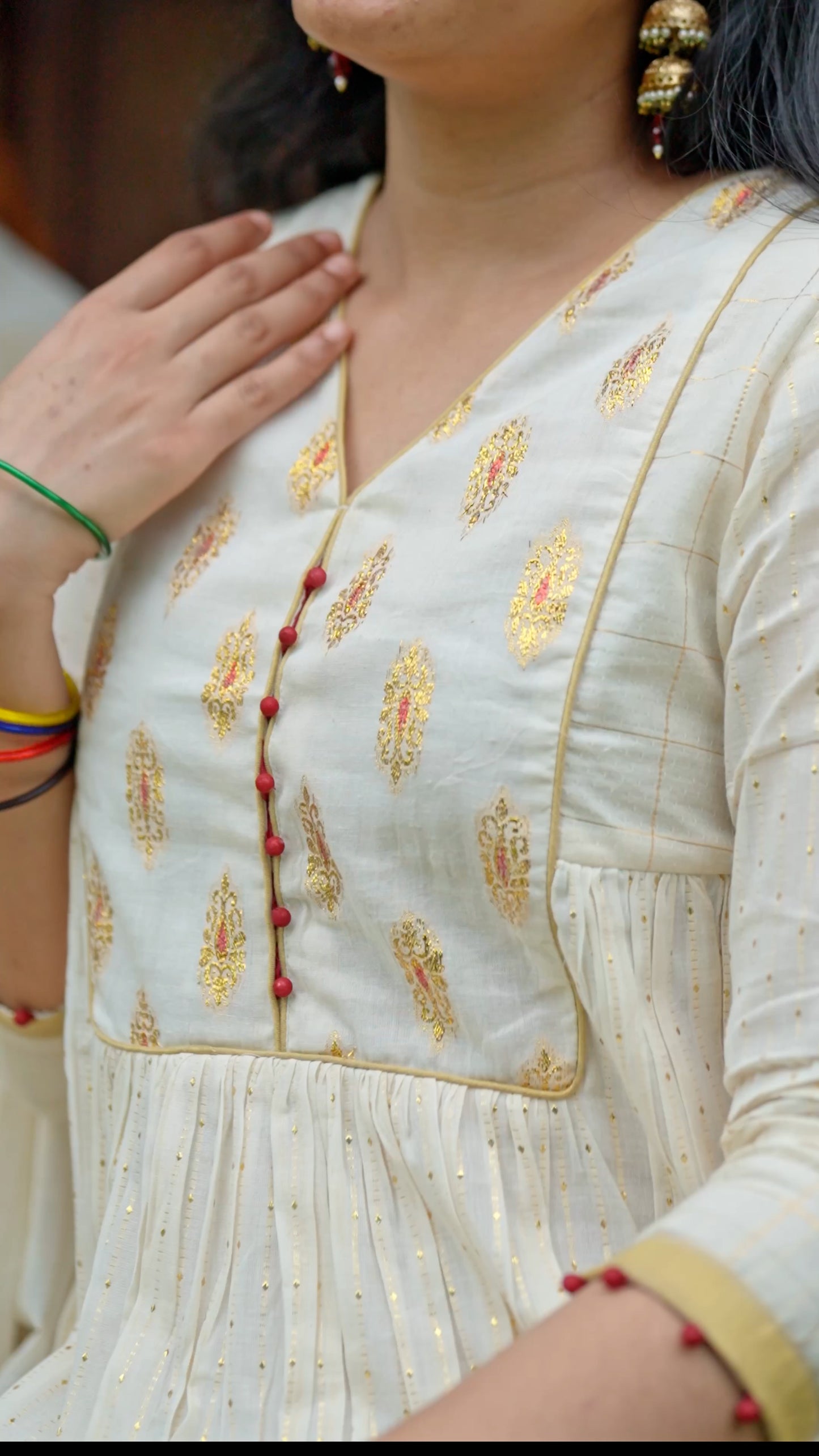Premium Cotton Kurthi with Buttas & Kasavu Borders [KR2]