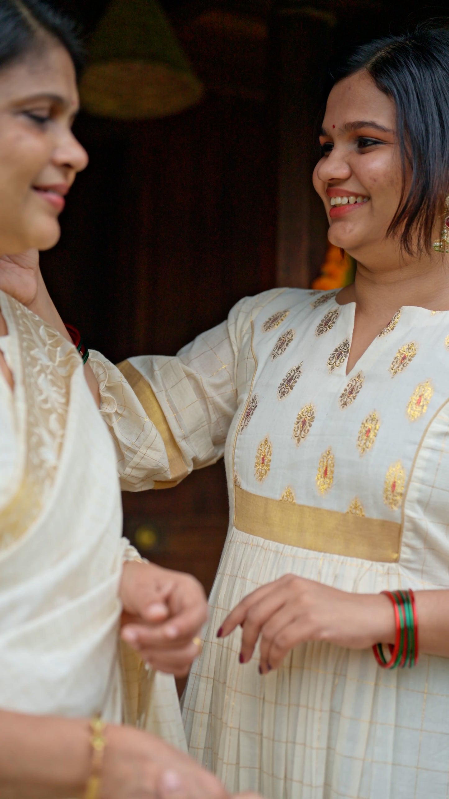 Premium Cotton Kurthi with Buttas & Kasavu Borders [KR1]