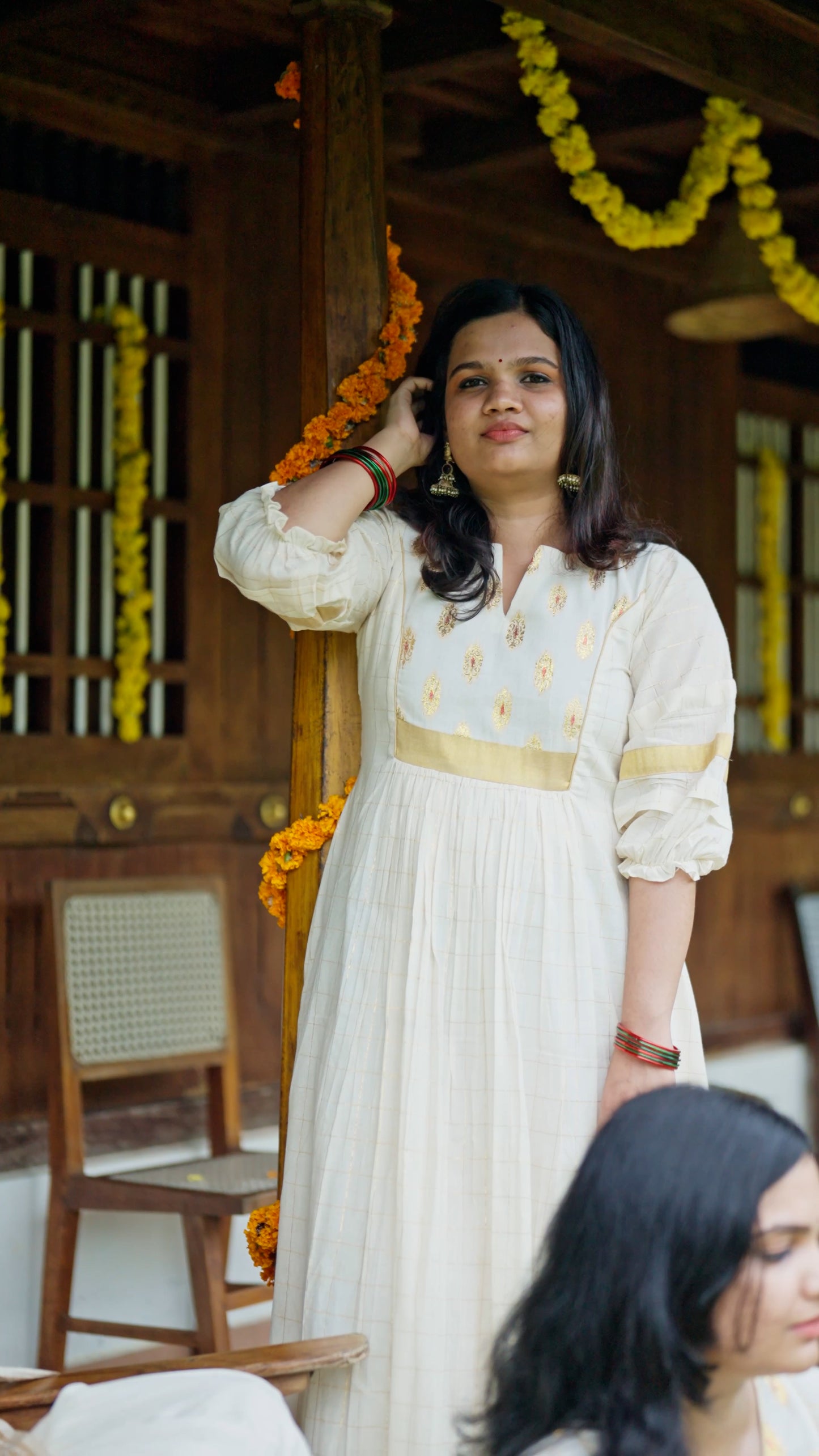 Premium Cotton Kurthi with Buttas & Kasavu Borders [KR1]