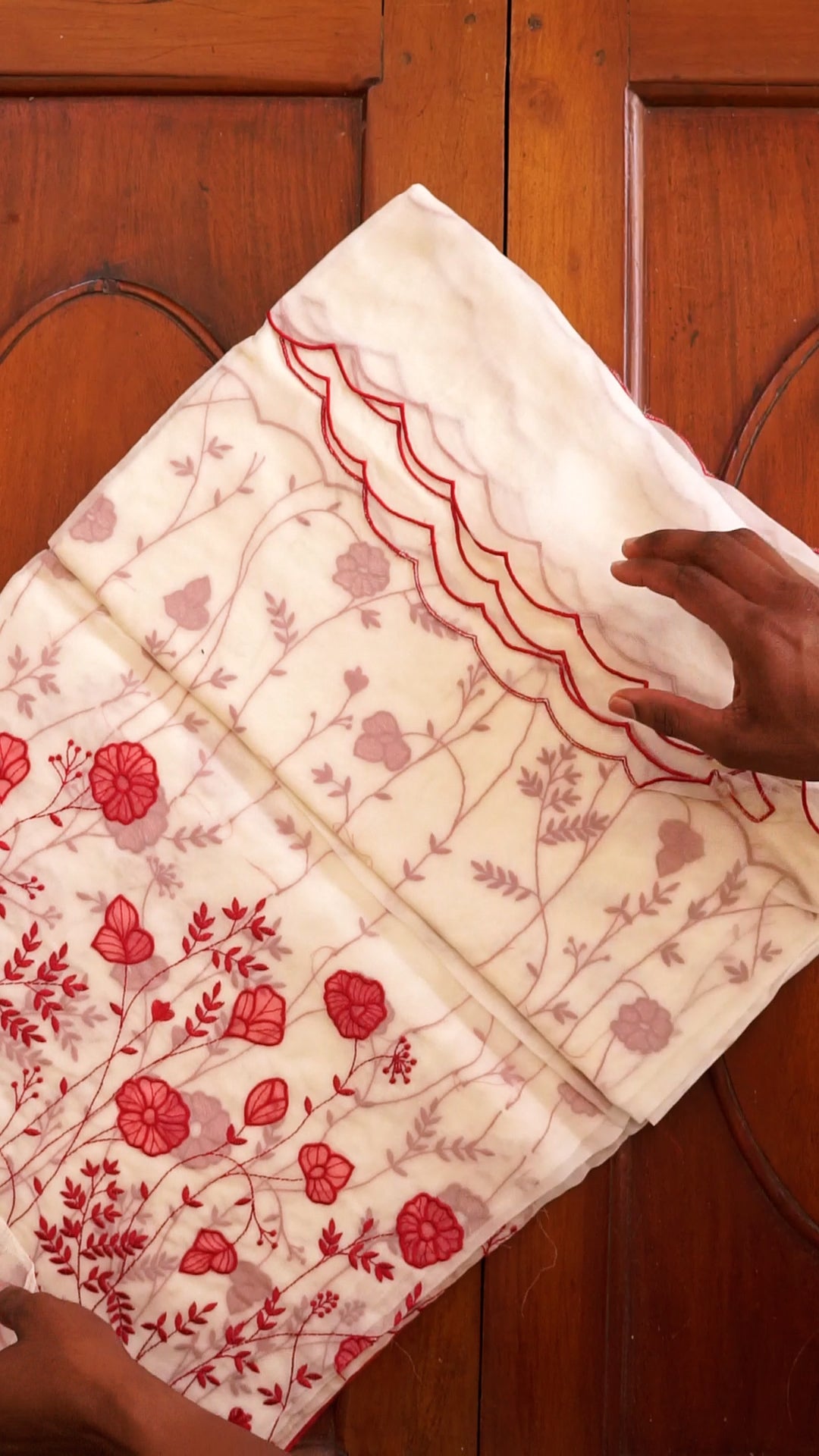 Elegant Floral Embroidered Saree [CS09]