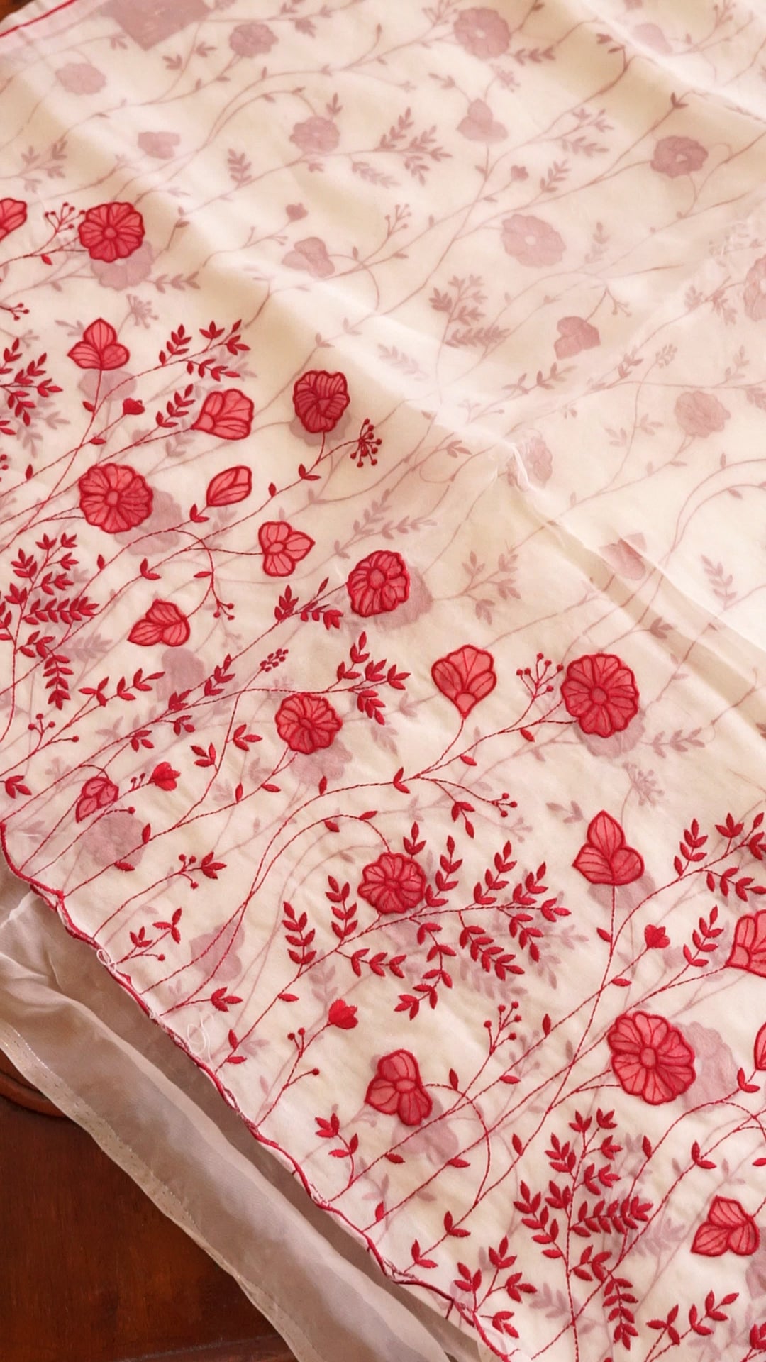 Elegant Floral Embroidered Saree [CS09]