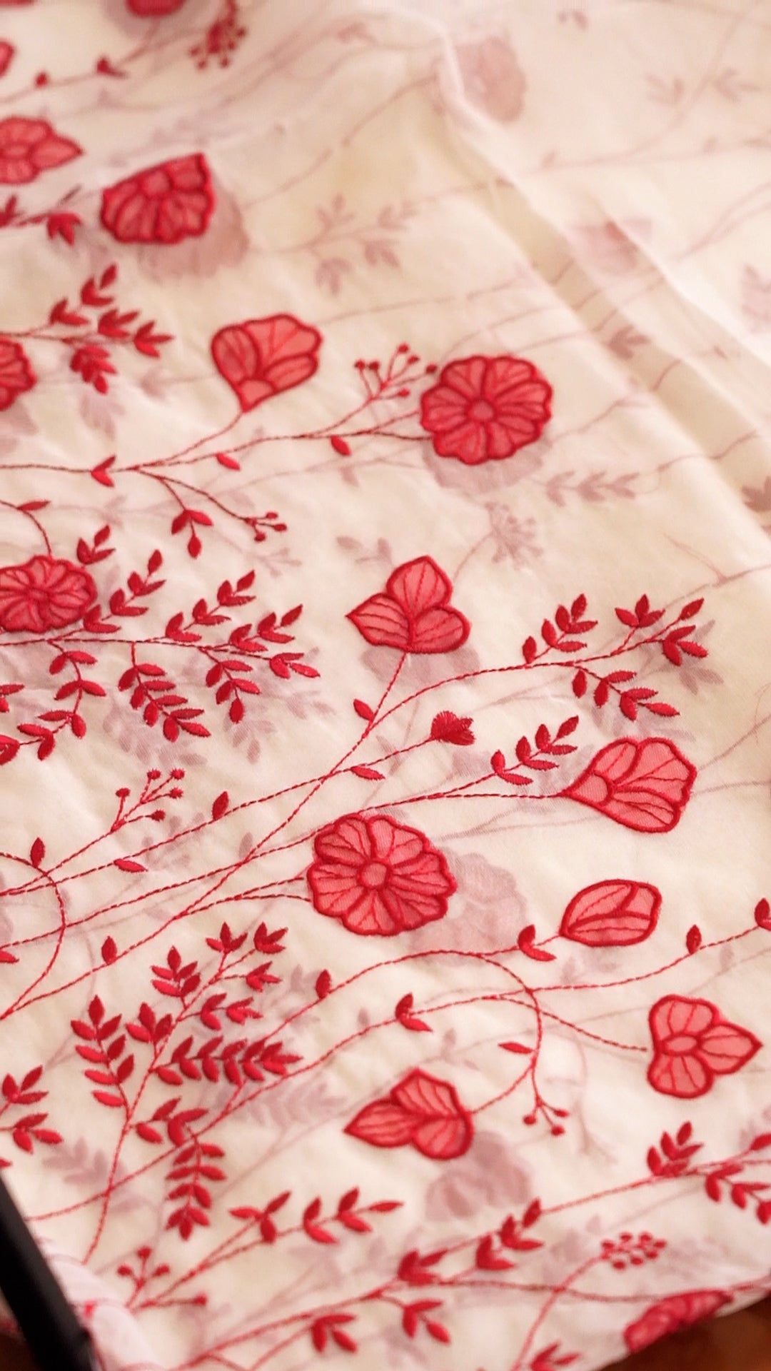 Elegant Floral Embroidered Saree [CS09]