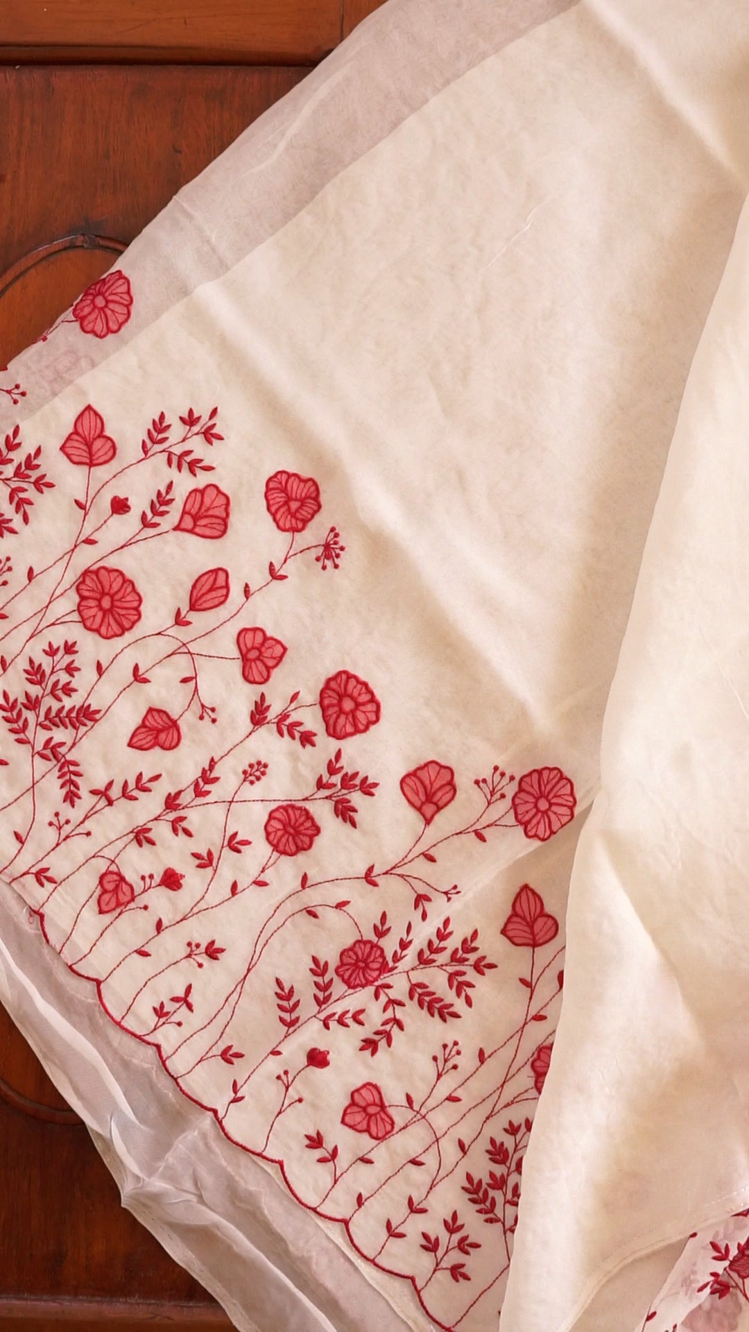 Elegant Floral Embroidered Saree [CS09]