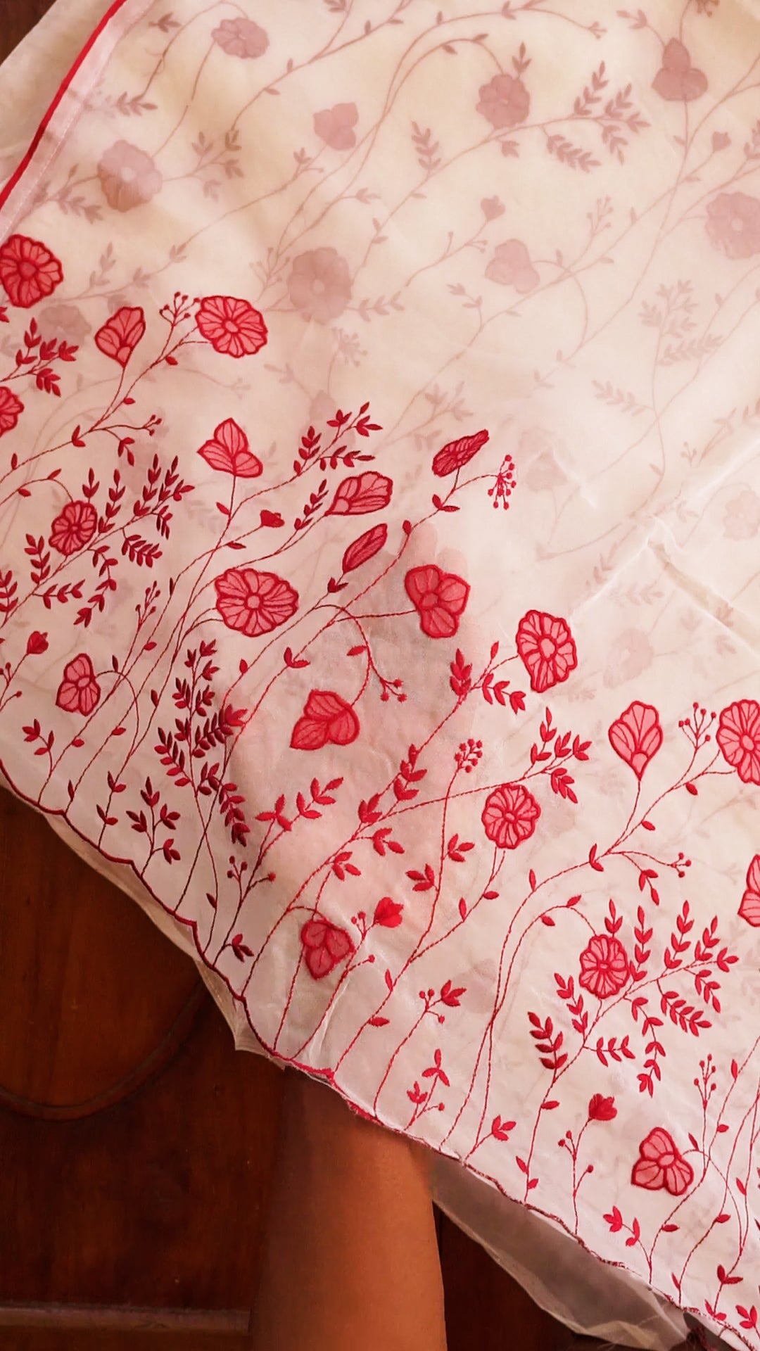 Elegant Floral Embroidered Saree [CS09]